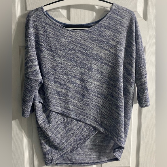 White House Black Market Sweater Blue with Silver Flecks Size Small - Picture 4 of 13